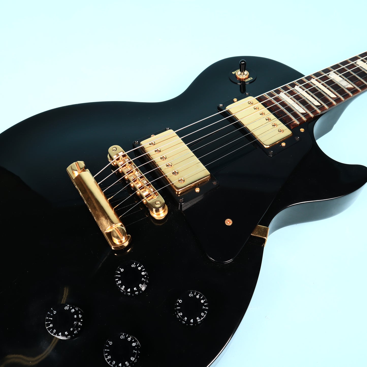 1995 Black Gibson Les Paul Studio Gold Hardware Electric Guitar