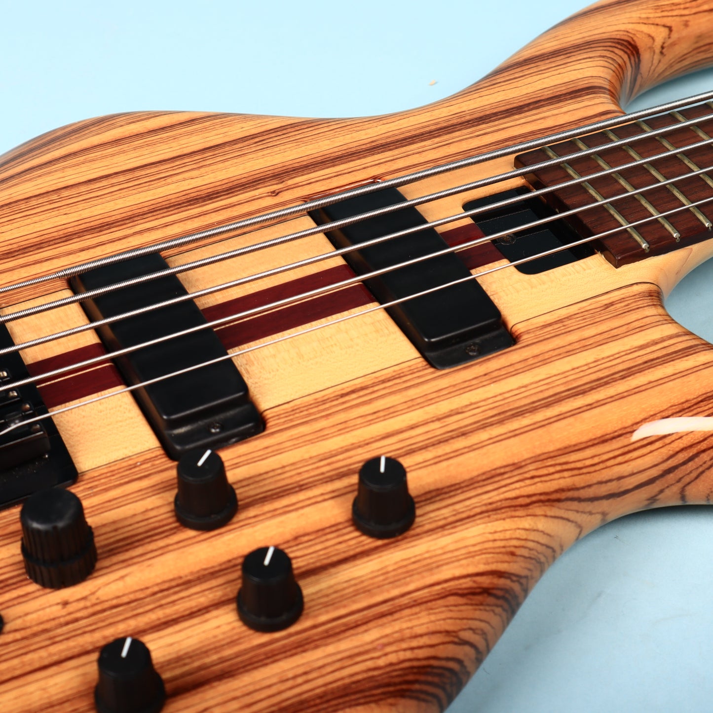 Tobias USA 5-String Bass Neck Through Guitar Zebrawood