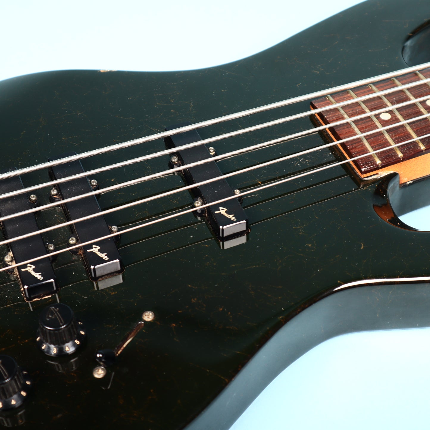 1991 Fender HM Bass Blackstone Black Fleck Finish V 5 String