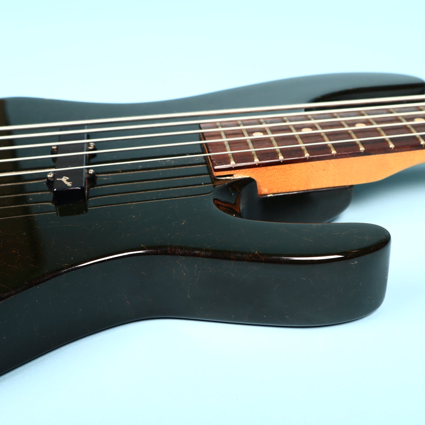 1991 Fender HM Bass Blackstone Black Fleck Finish V 5 String