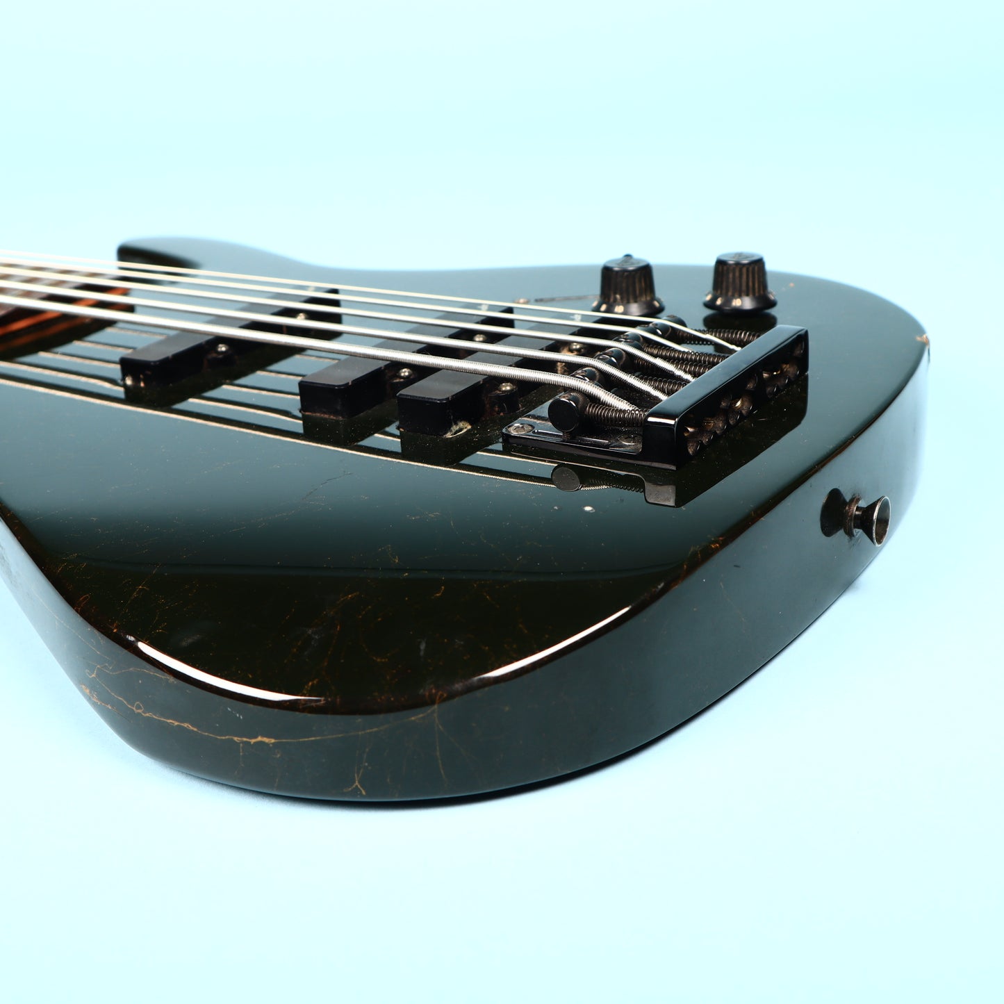 1991 Fender HM Bass Blackstone Black Fleck Finish V 5 String
