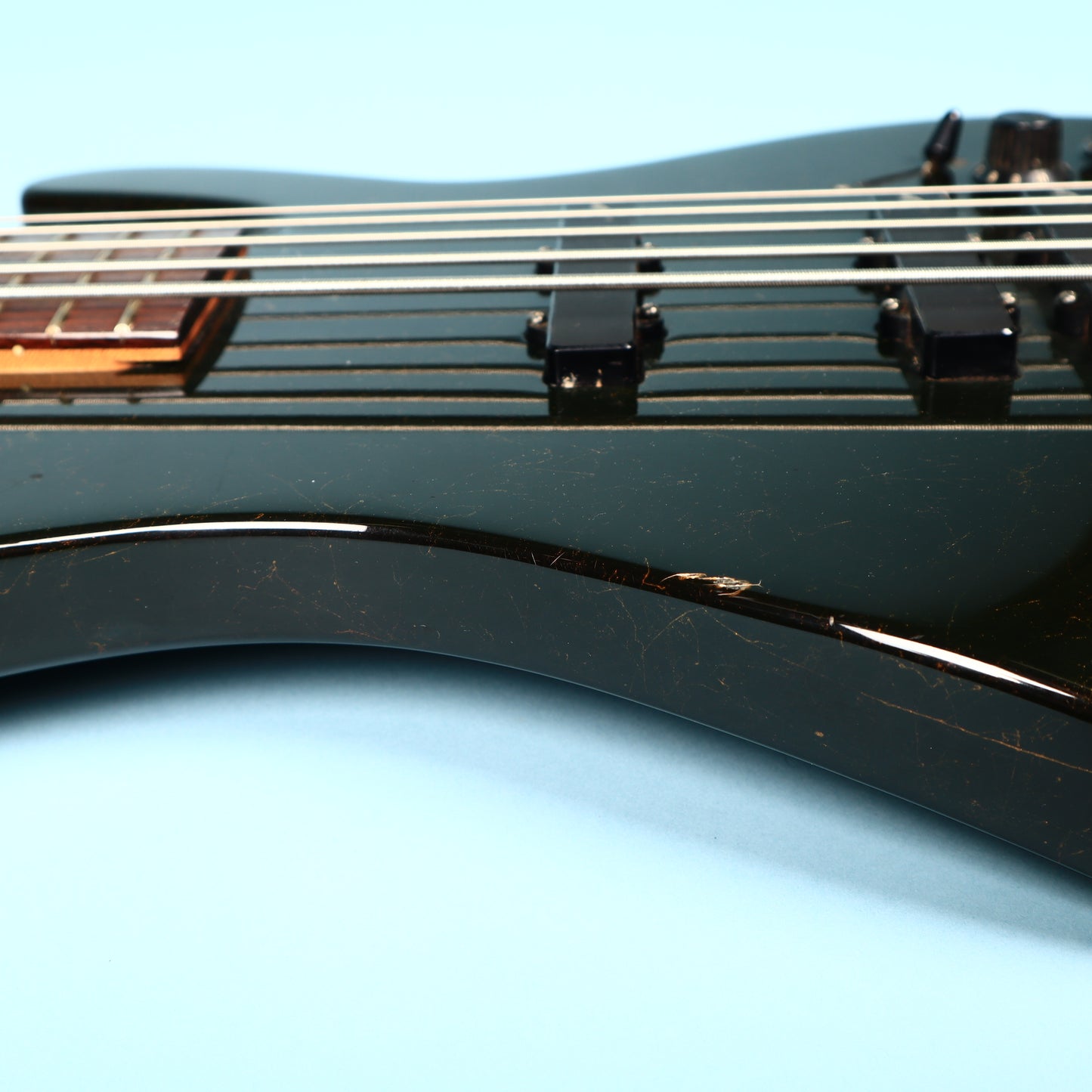 1991 Fender HM Bass Blackstone Black Fleck Finish V 5 String