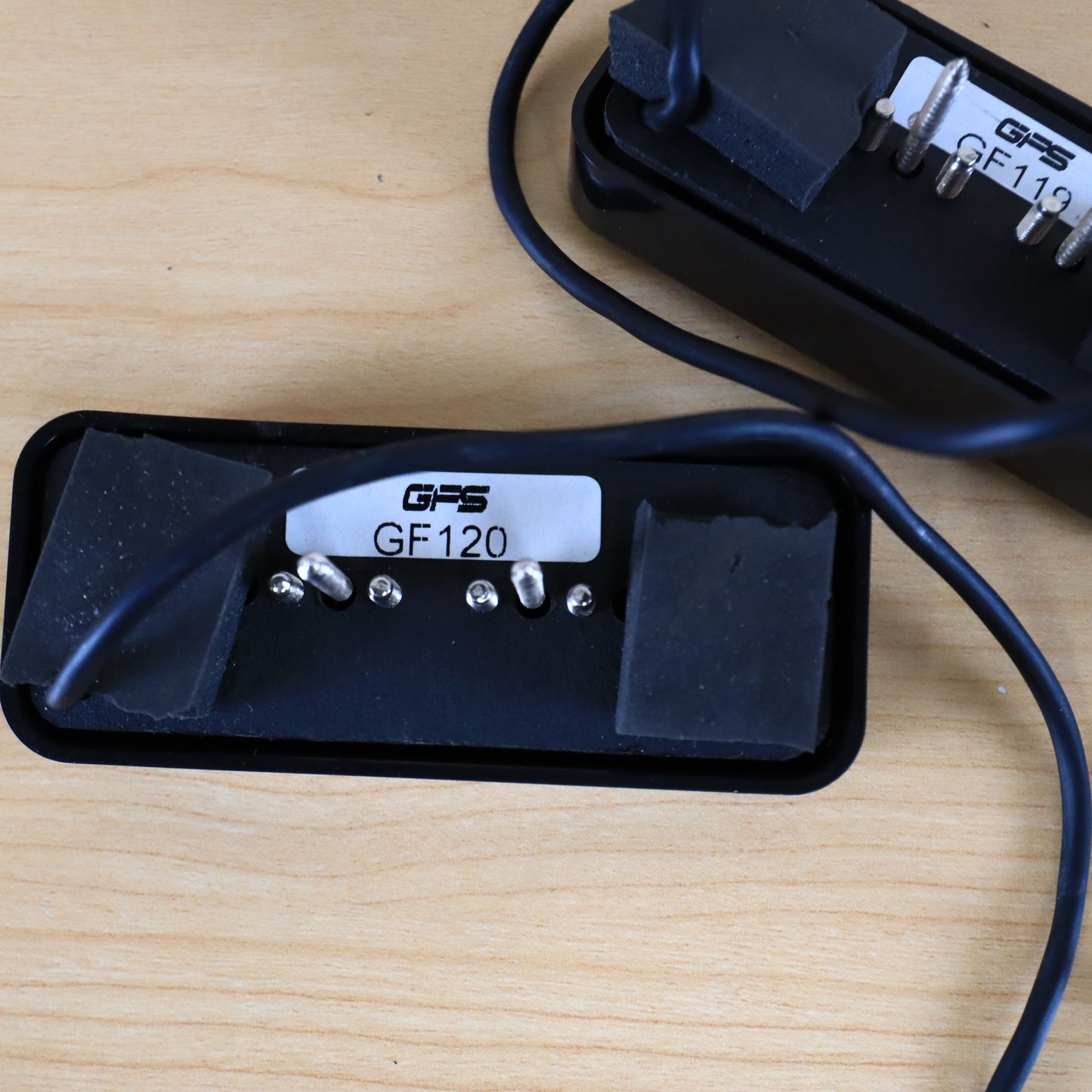 GFS Gold Foil Humbucker Ferrite Soapbar Set in Black