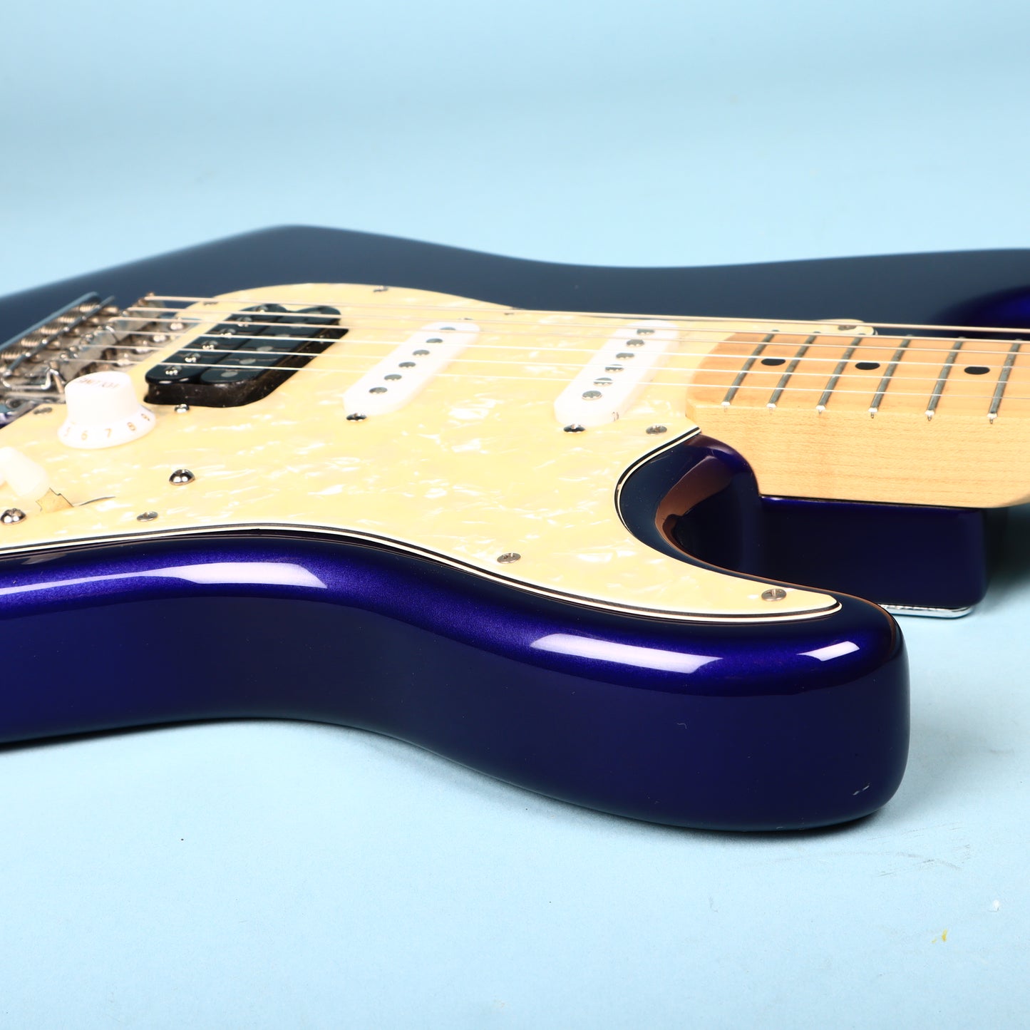 2000 Fender Stratocaster Mexico HSS Fat Strat Midnight Blue Purple