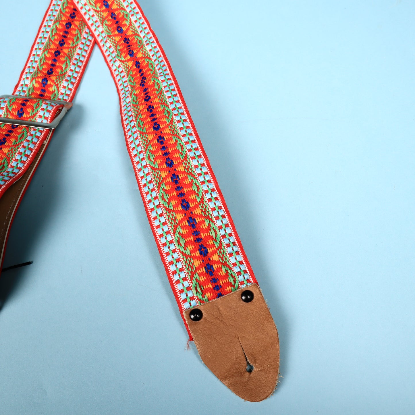 VINTAGE ACE 1960's HIPPIE BOHO Cobain Dylan Hootenanny GUITAR STRAP USA Woven