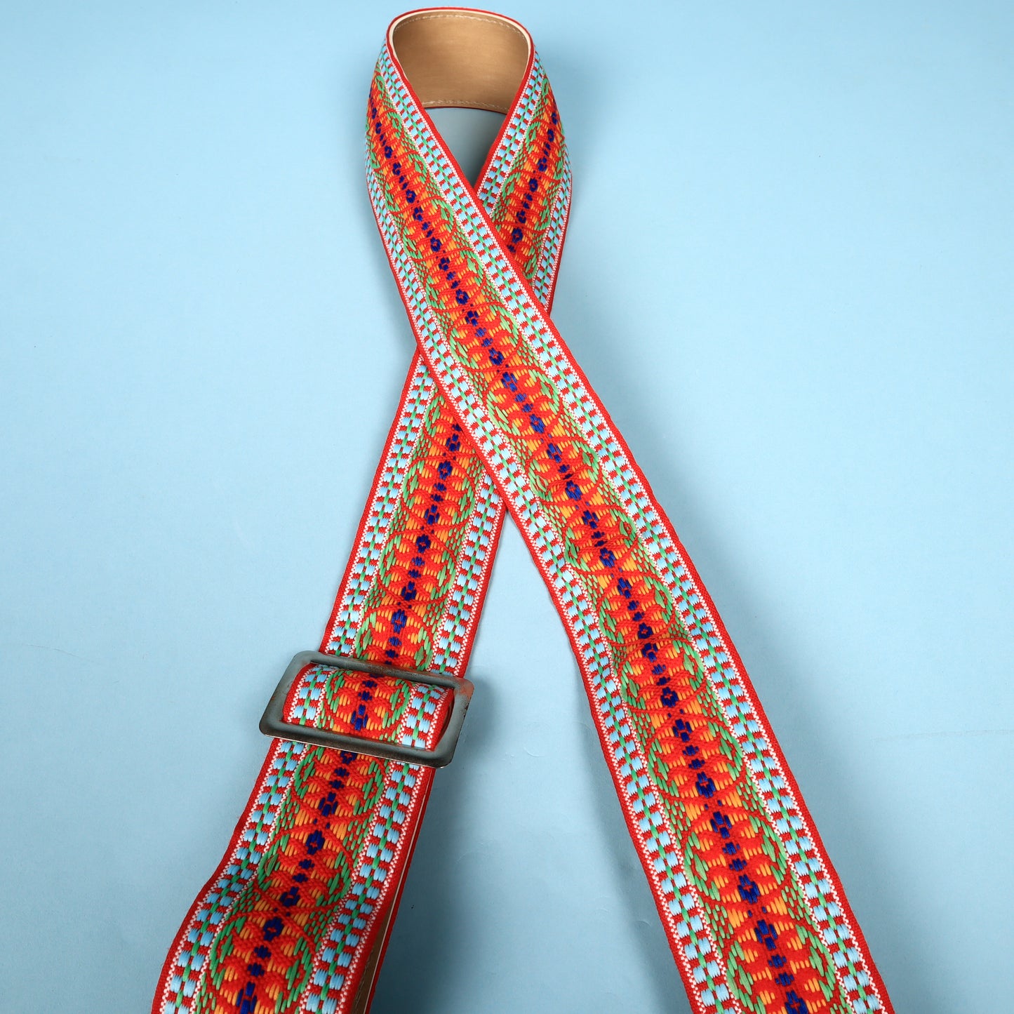 VINTAGE ACE 1960's HIPPIE BOHO Cobain Dylan Hootenanny GUITAR STRAP USA Woven
