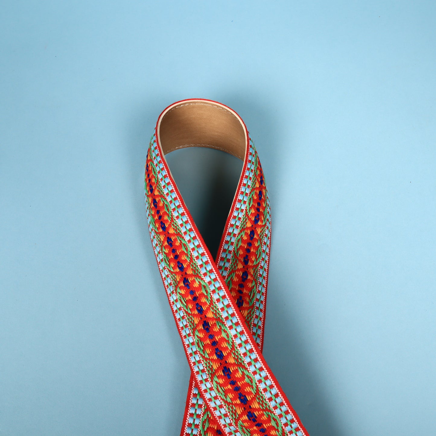 VINTAGE ACE 1960's HIPPIE BOHO Cobain Dylan Hootenanny GUITAR STRAP USA Woven