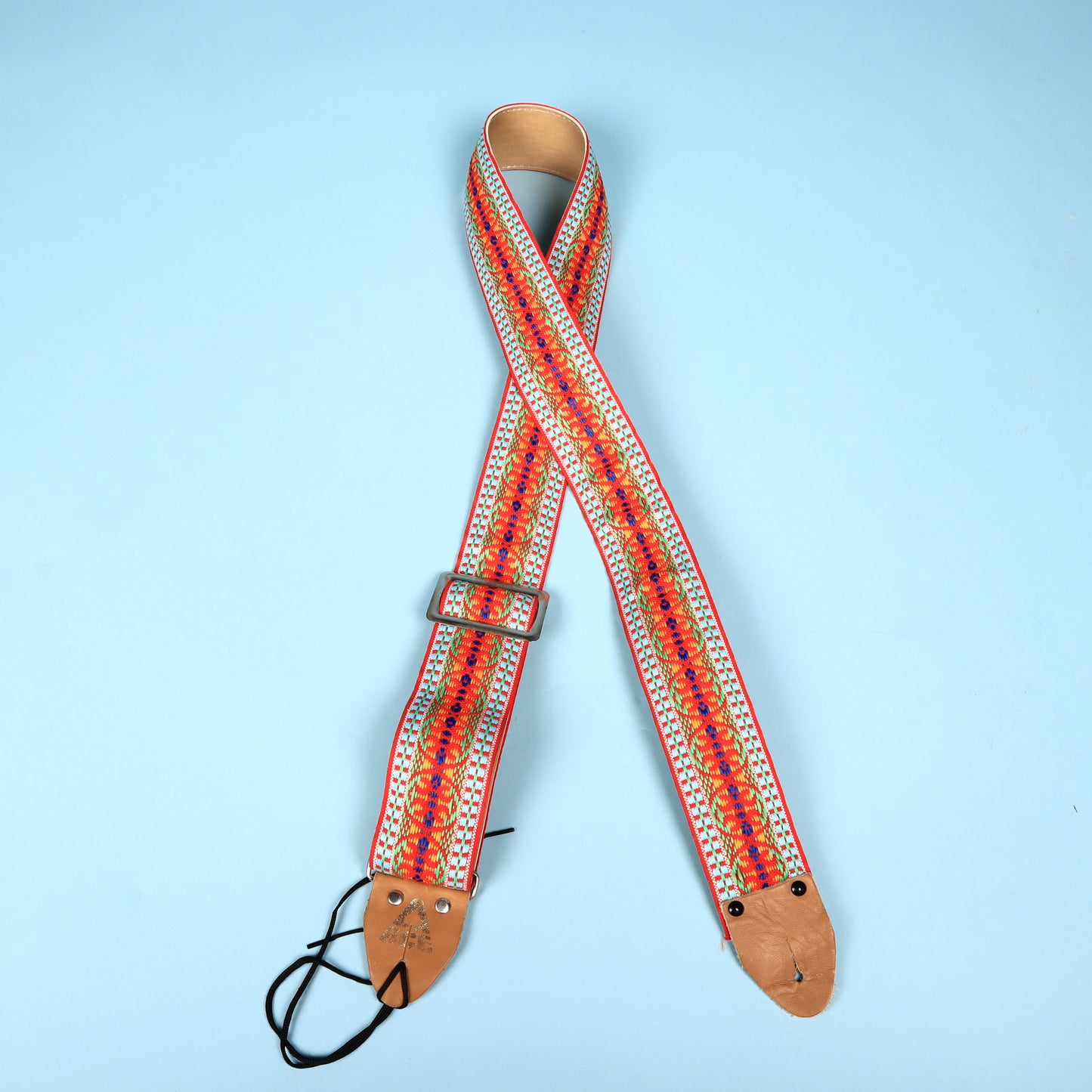VINTAGE ACE 1960's HIPPIE BOHO Cobain Dylan Hootenanny GUITAR STRAP USA Woven