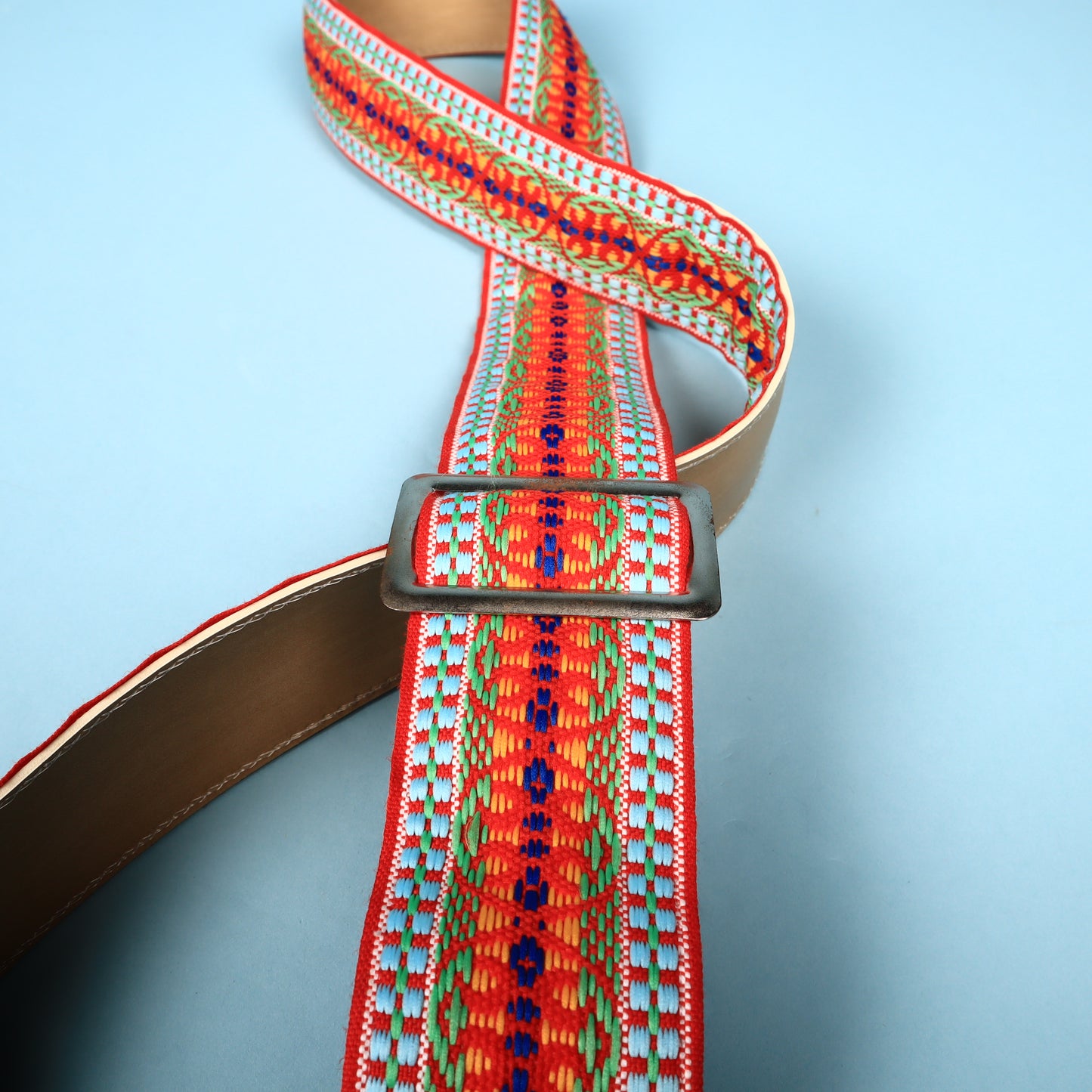 VINTAGE ACE 1960's HIPPIE BOHO Cobain Dylan Hootenanny GUITAR STRAP USA Woven