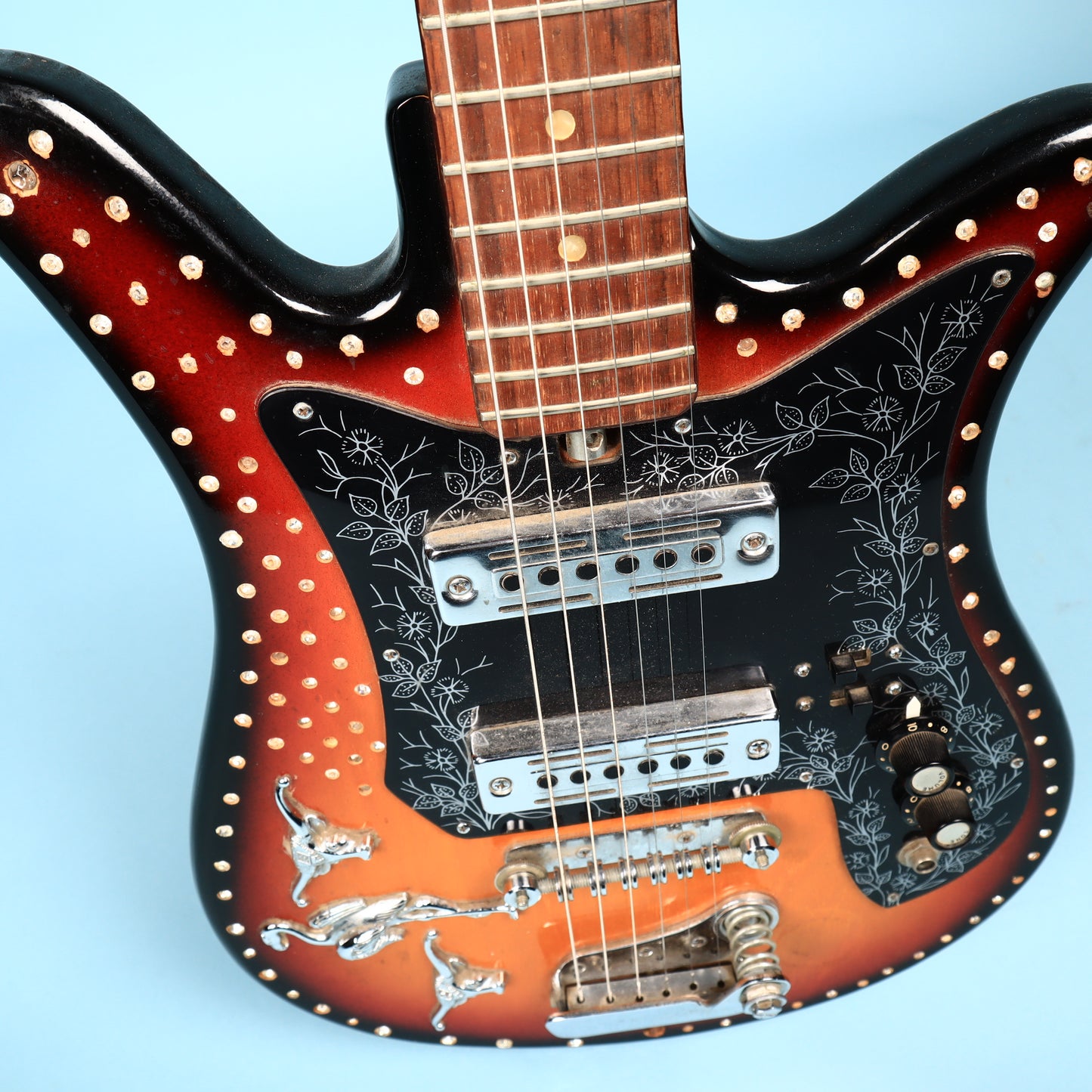 1960s Teisco Del Rey ET-200 Rhinestone Bedazzled Cowboy Guitar