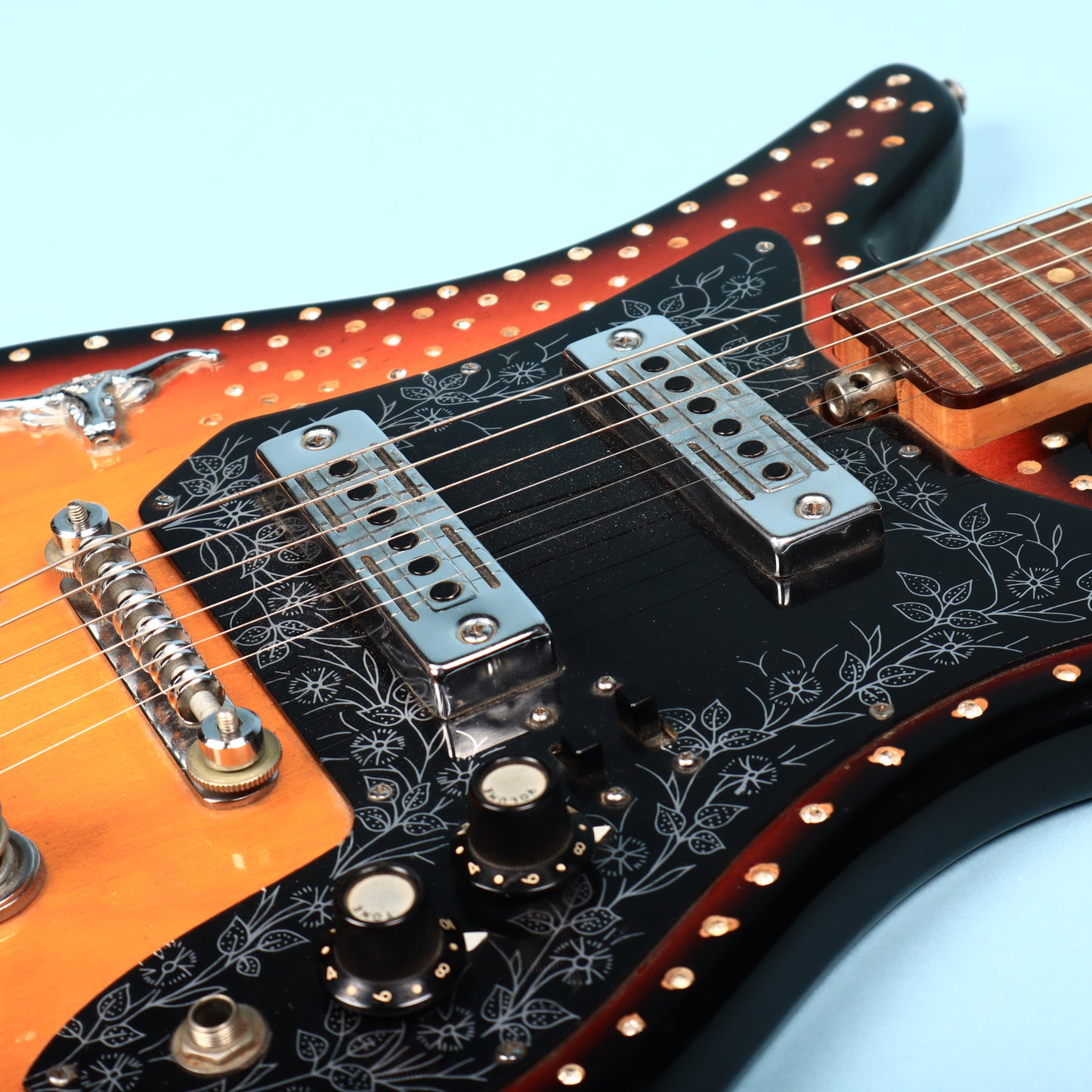 1960s Teisco Del Rey ET-200 Rhinestone Bedazzled Cowboy Guitar