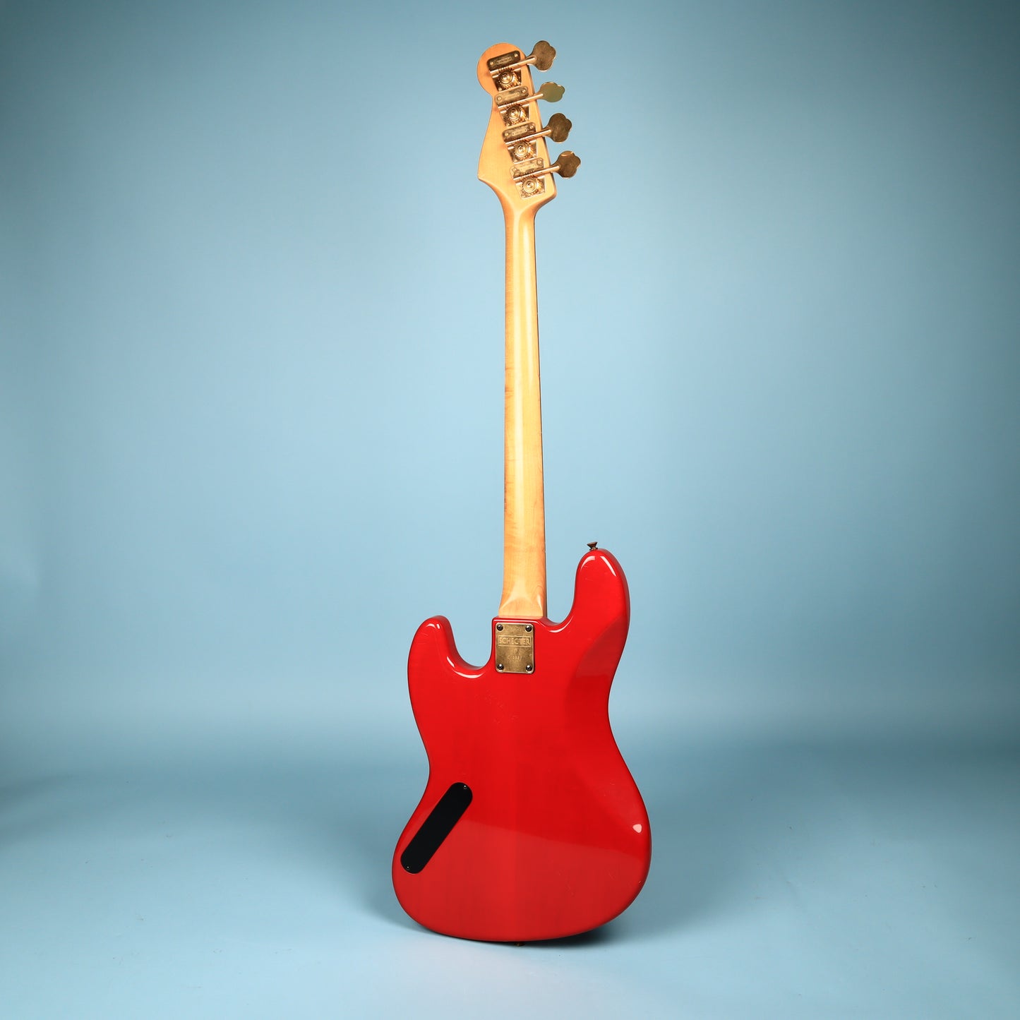 1980s Schecter USA Bass Guitar Red Dallas Era American Made