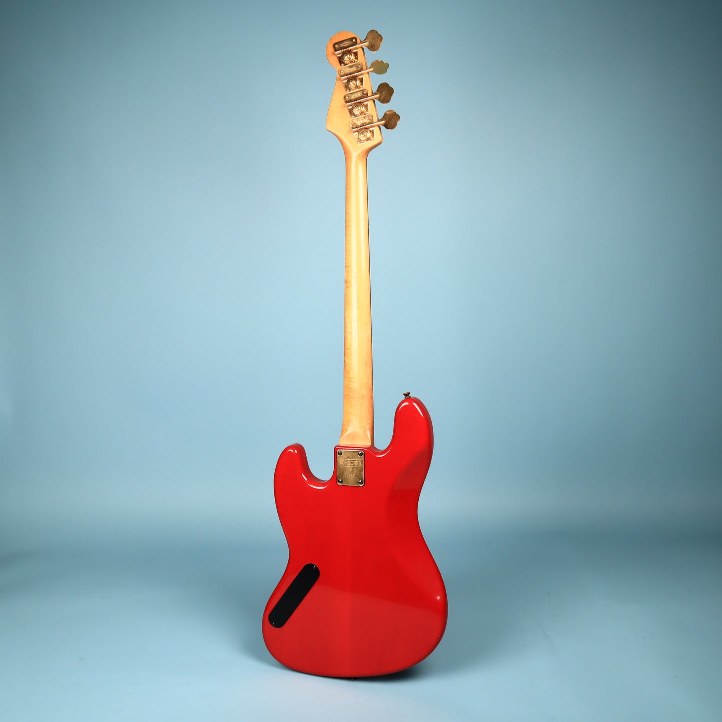 1980s Schecter USA Bass Guitar Red Dallas Era American Made