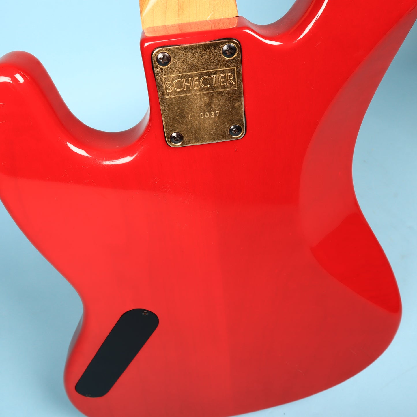 1980s Schecter USA Bass Guitar Red Dallas Era American Made