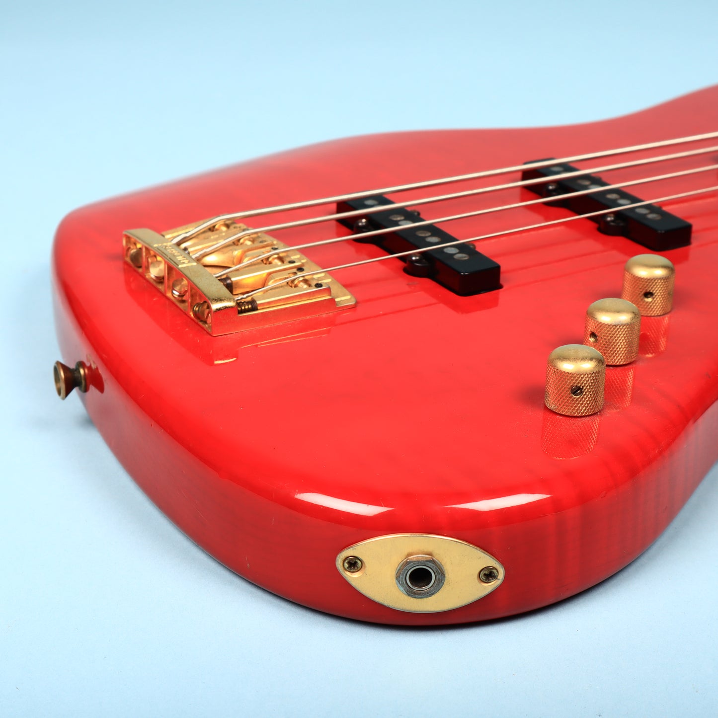 1980s Schecter USA Bass Guitar Red Dallas Era American Made