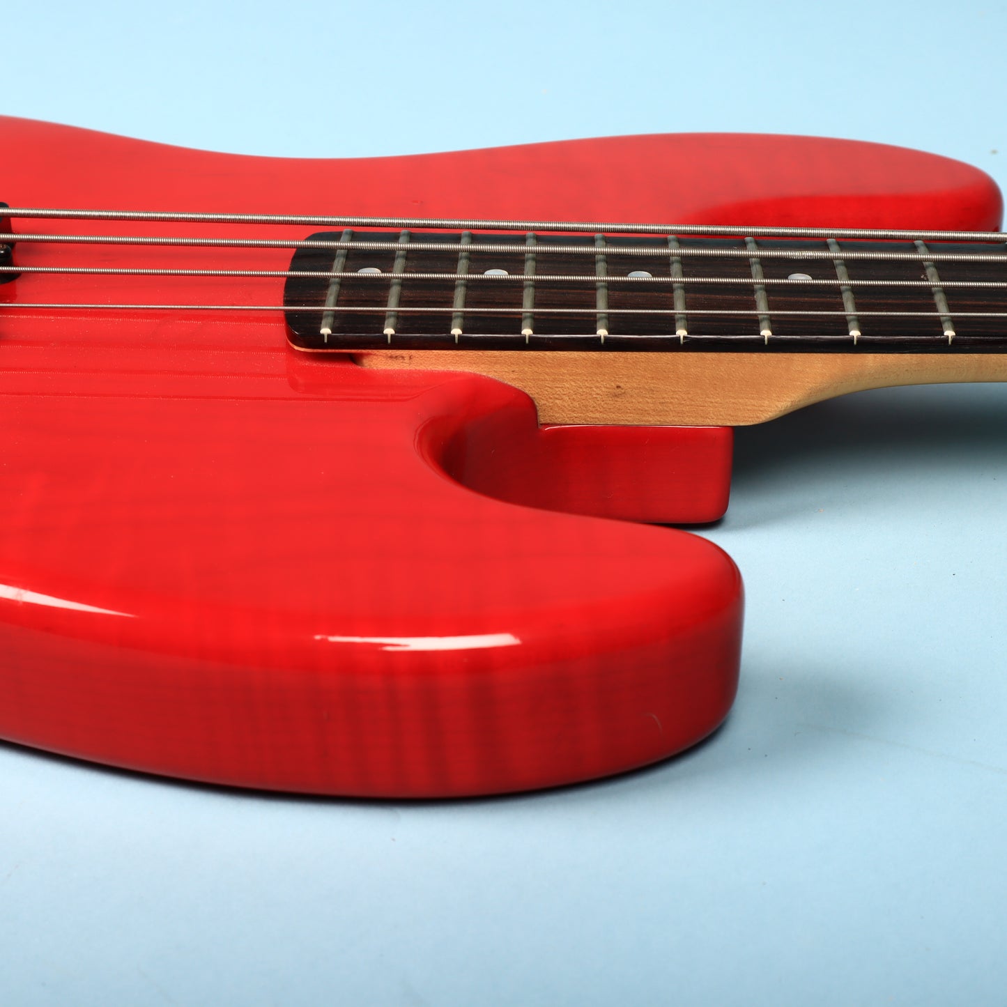 1980s Schecter USA Bass Guitar Red Dallas Era American Made