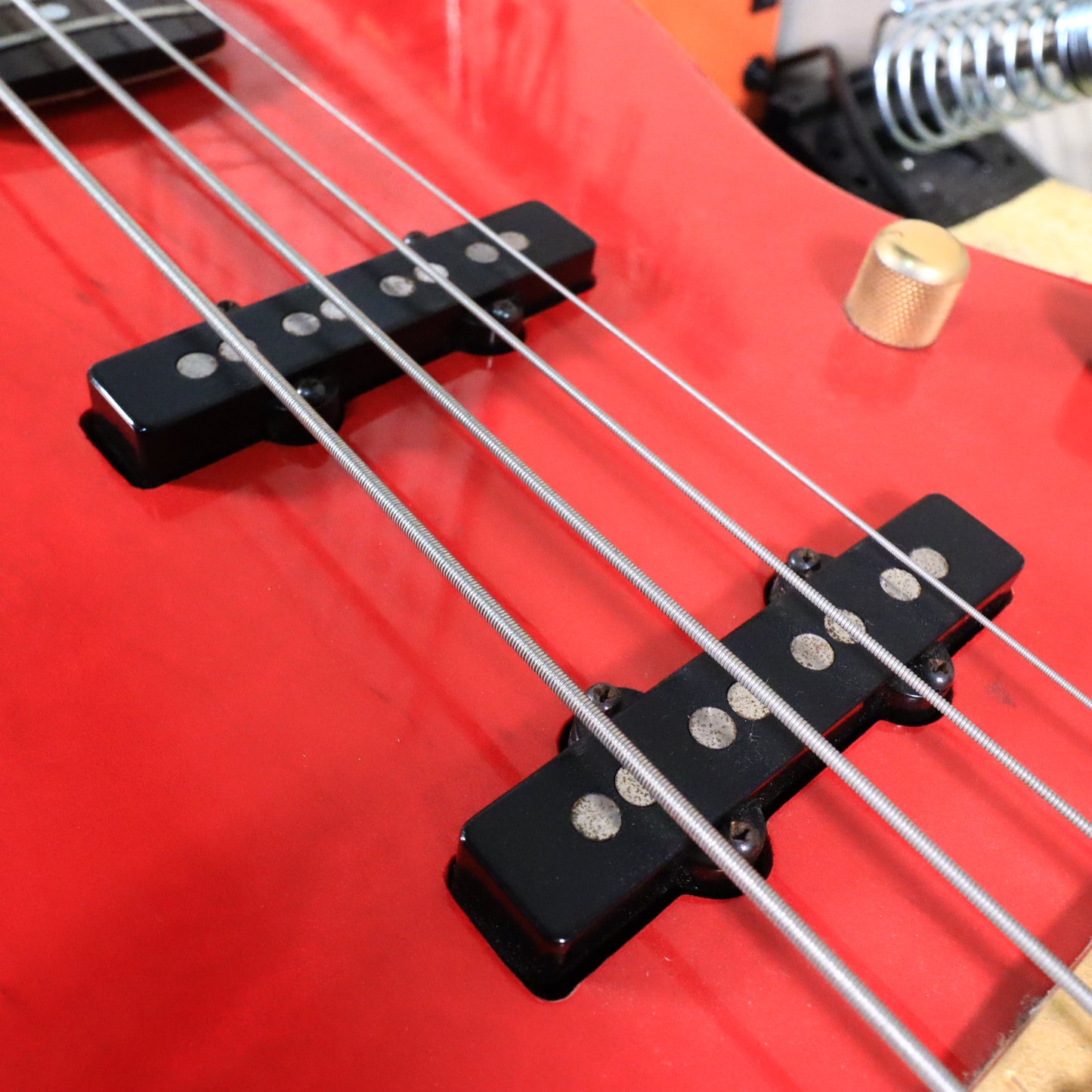 1980s Schecter USA Bass Guitar Red Dallas Era American Made