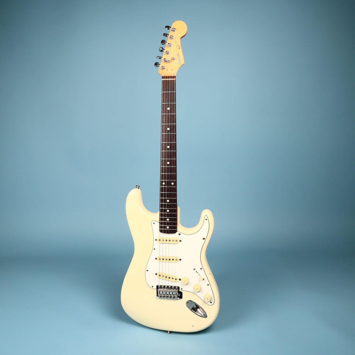 1986 Squier White Japan Stratocaster Electric Guitar