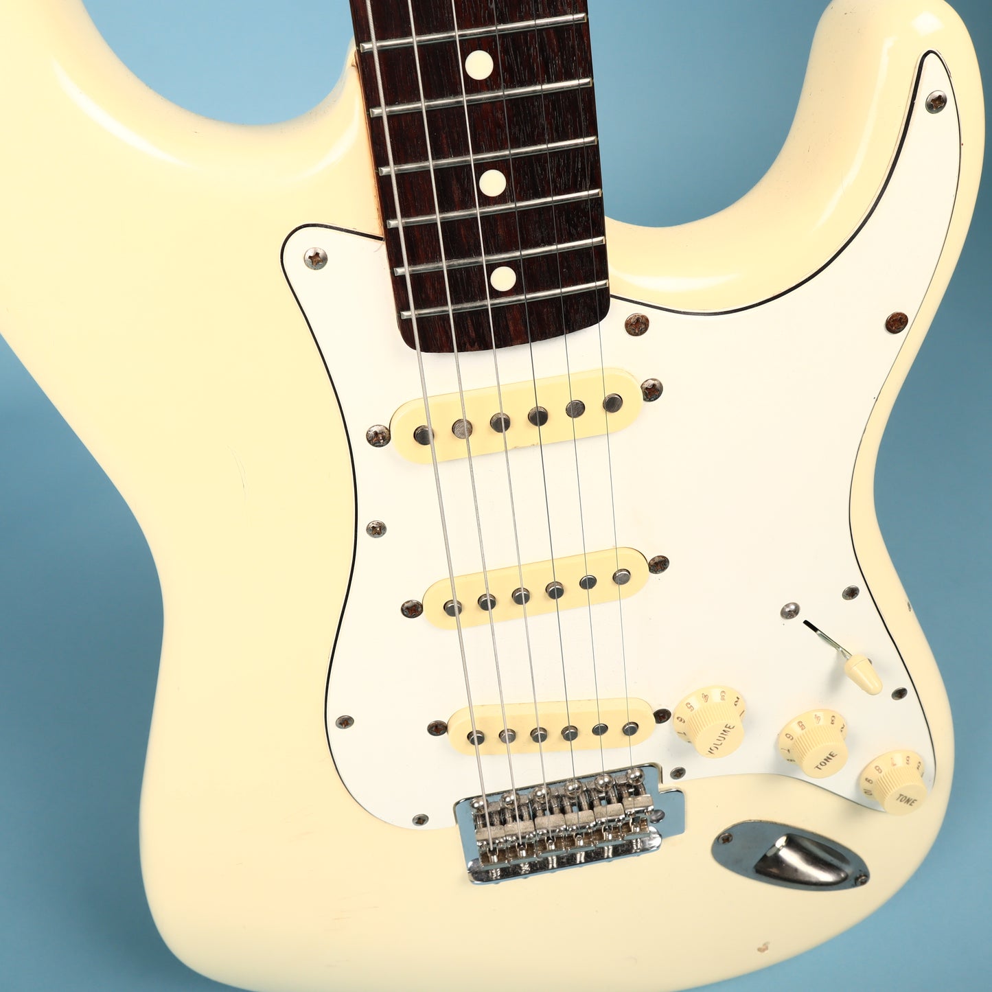 1986 Squier White Japan Stratocaster Electric Guitar