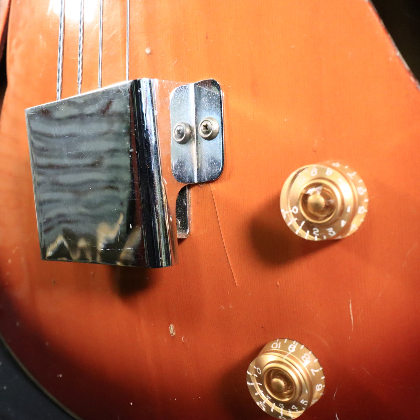 Vintage 1960's Bruno Royal Artist Hollow Body Bass Guitar
