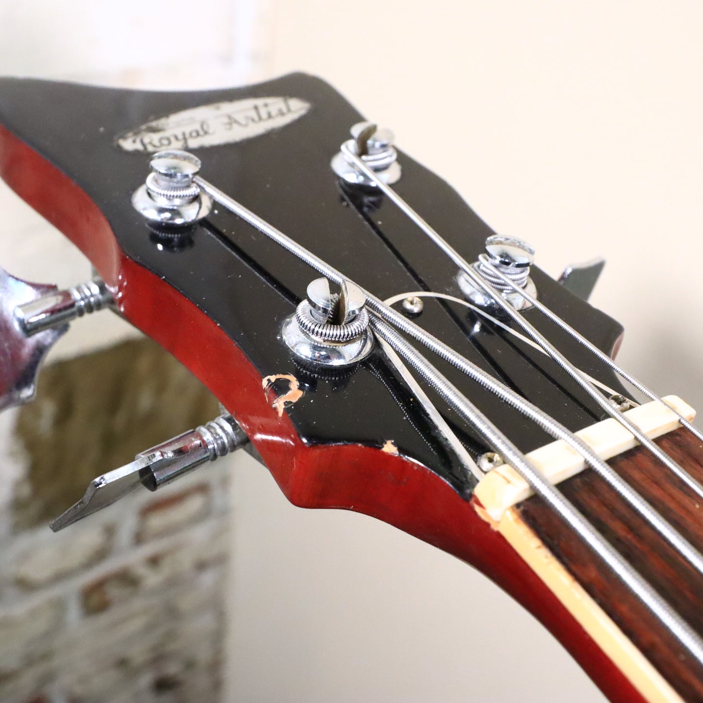 Vintage 1960's Bruno Royal Artist Hollow Body Bass Guitar