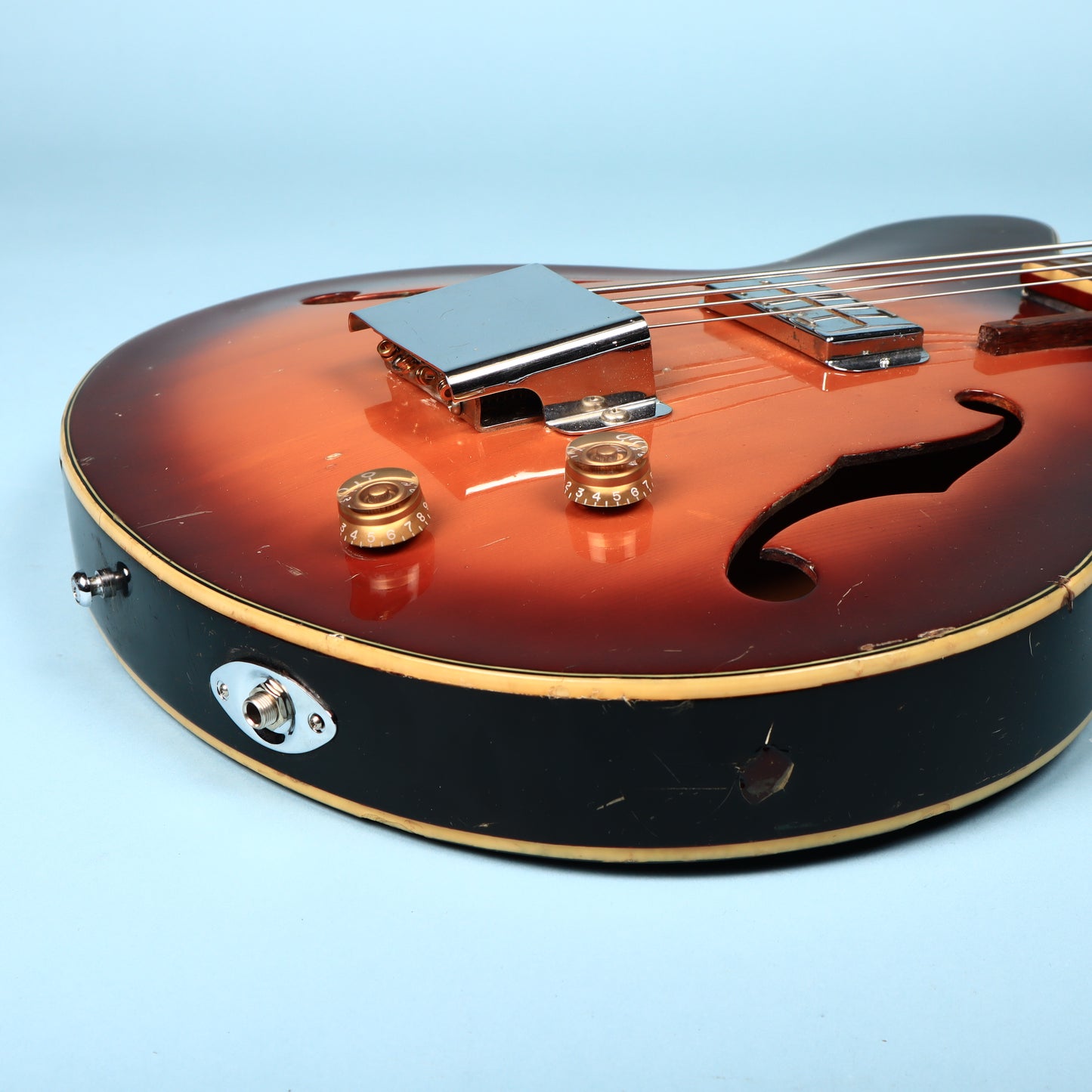 Vintage 1960's Bruno Royal Artist Hollow Body Bass Guitar