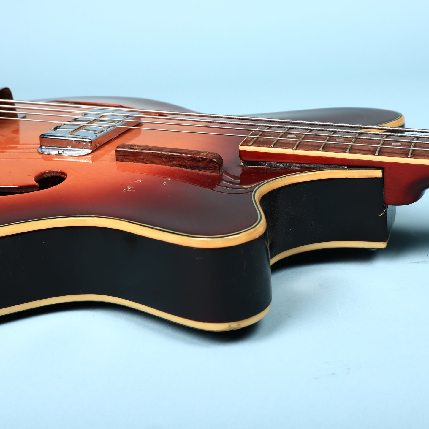 Vintage 1960's Bruno Royal Artist Hollow Body Bass Guitar