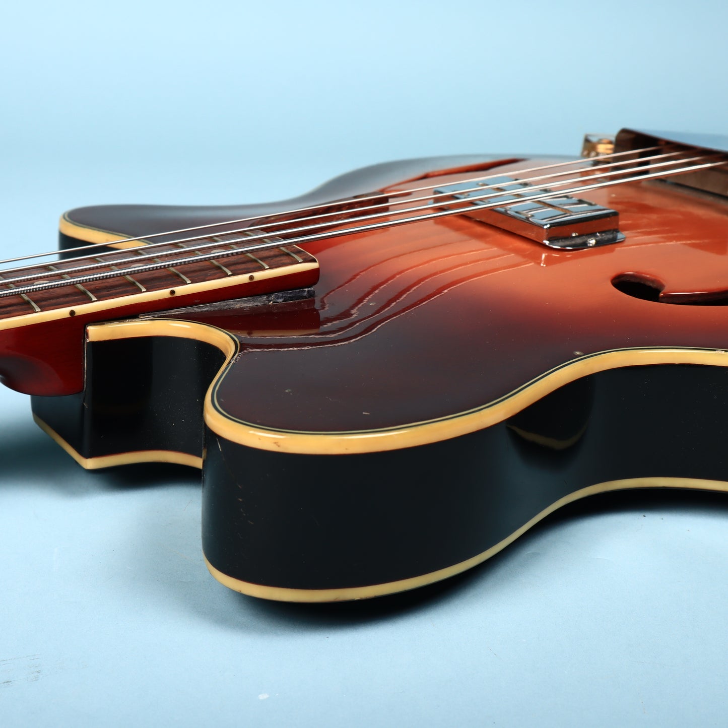 Vintage 1960's Bruno Royal Artist Hollow Body Bass Guitar