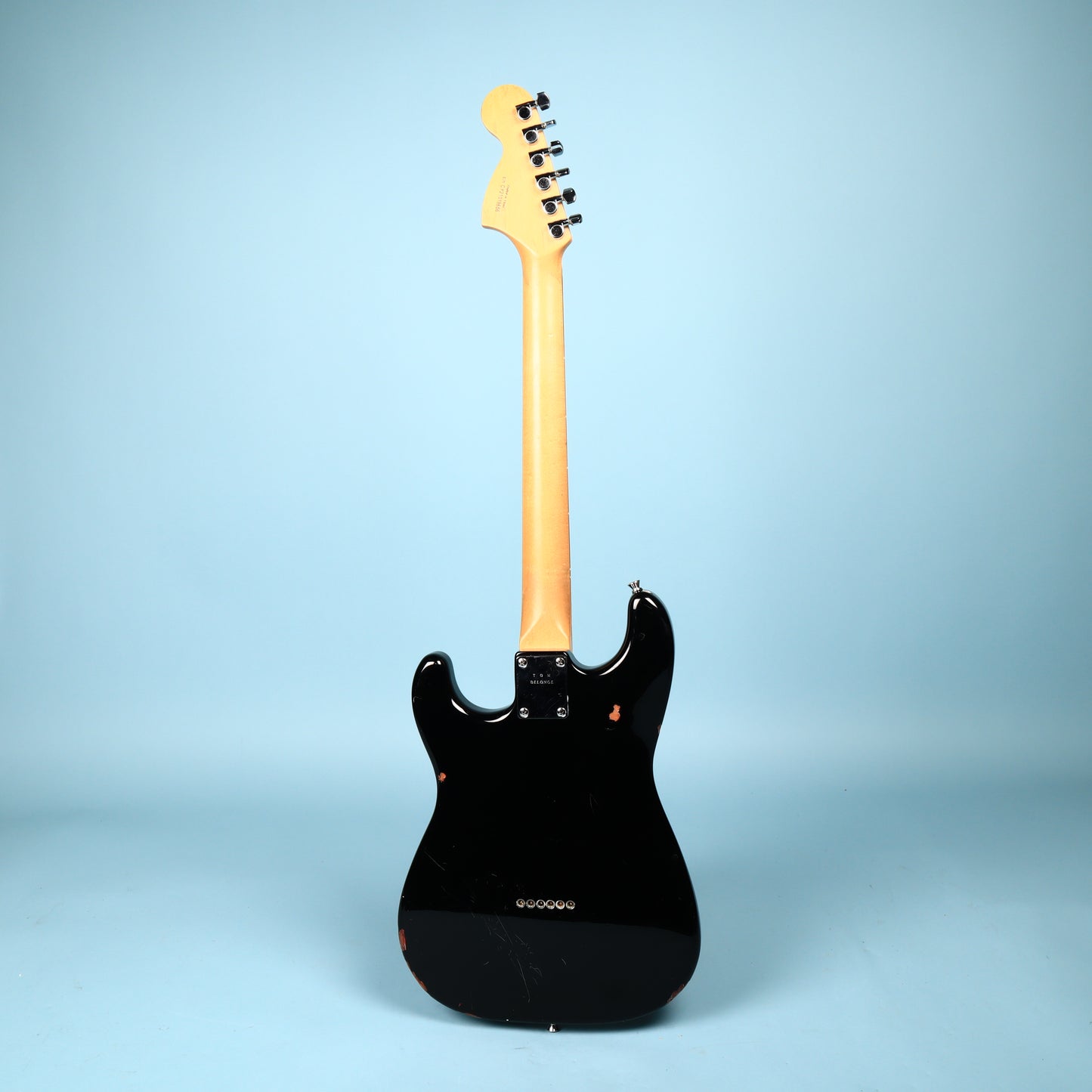2002 Squier Tom Delonge Stratocaster Electric Guitar Black