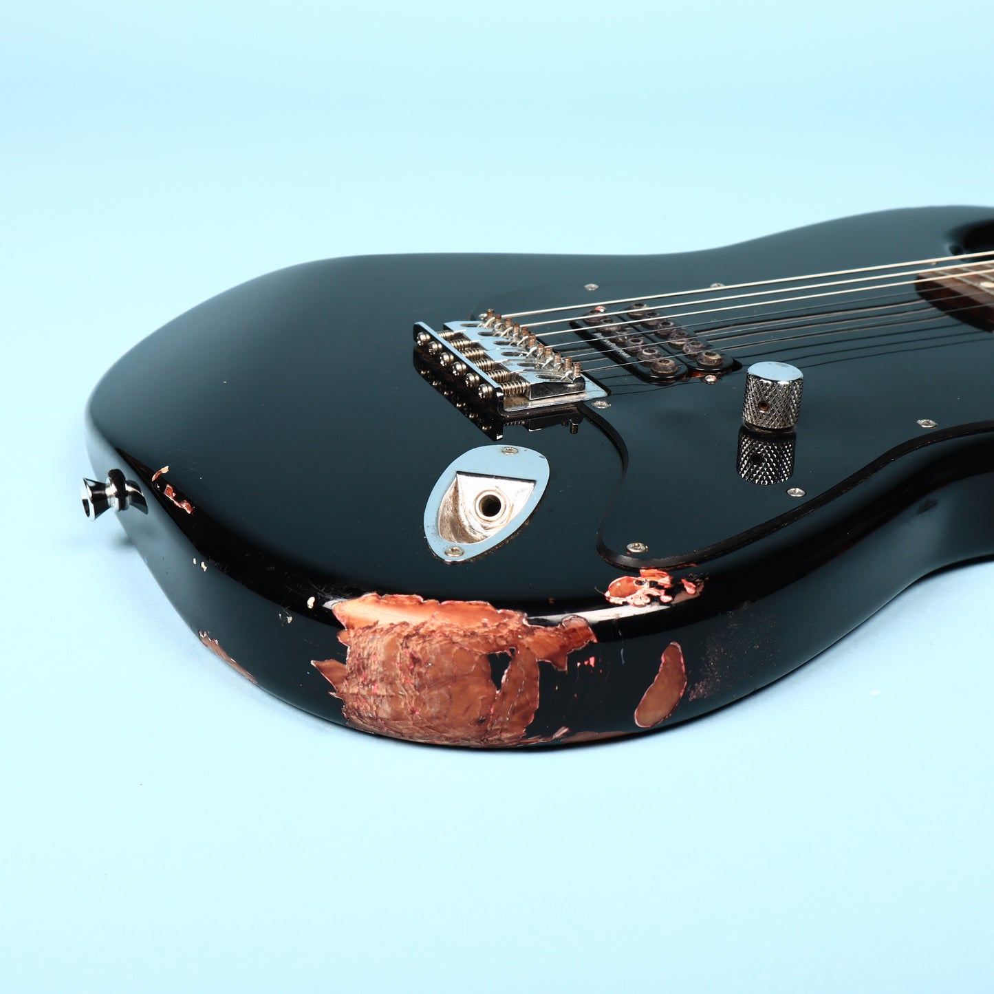 2002 Squier Tom Delonge Stratocaster Electric Guitar Black