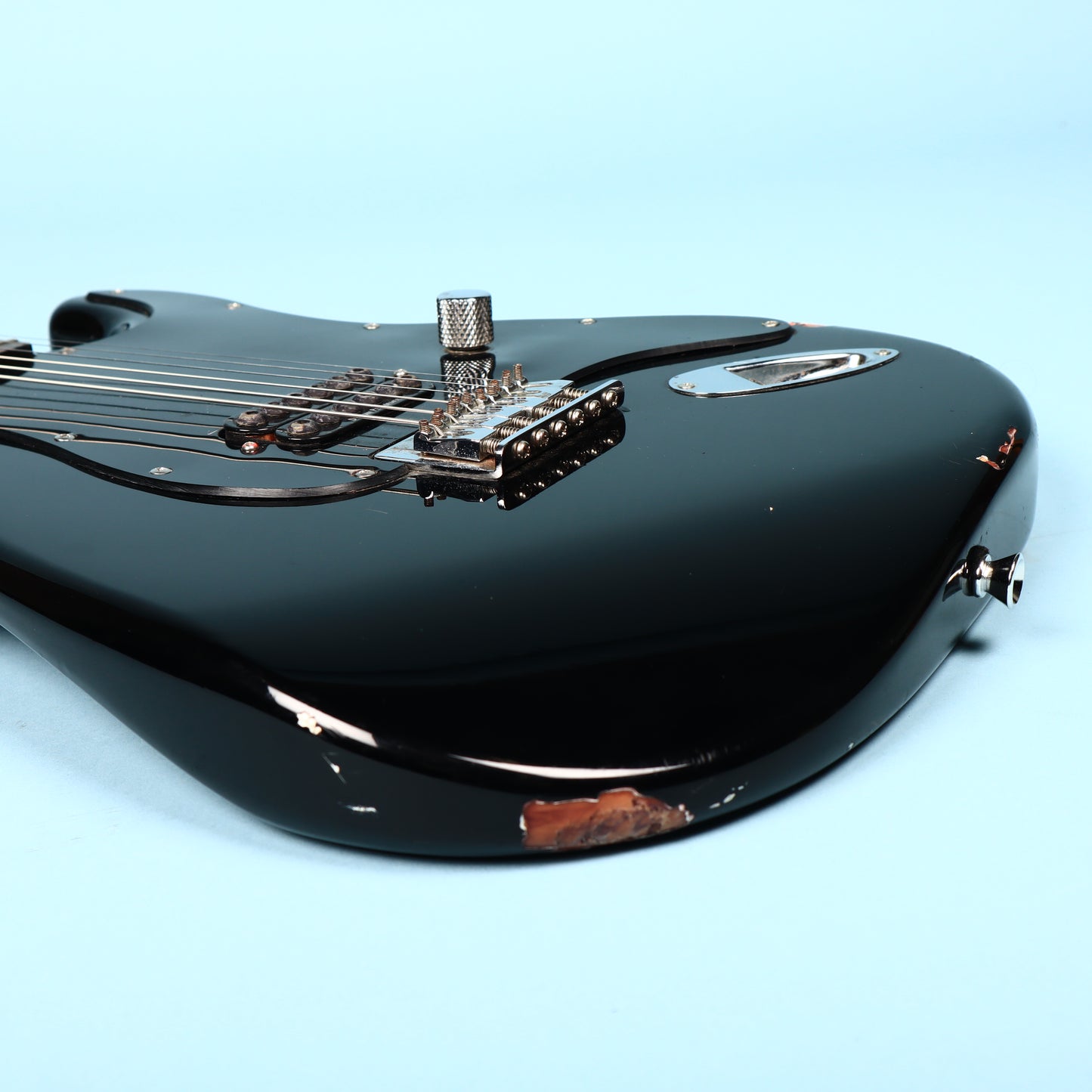 2002 Squier Tom Delonge Stratocaster Electric Guitar Black