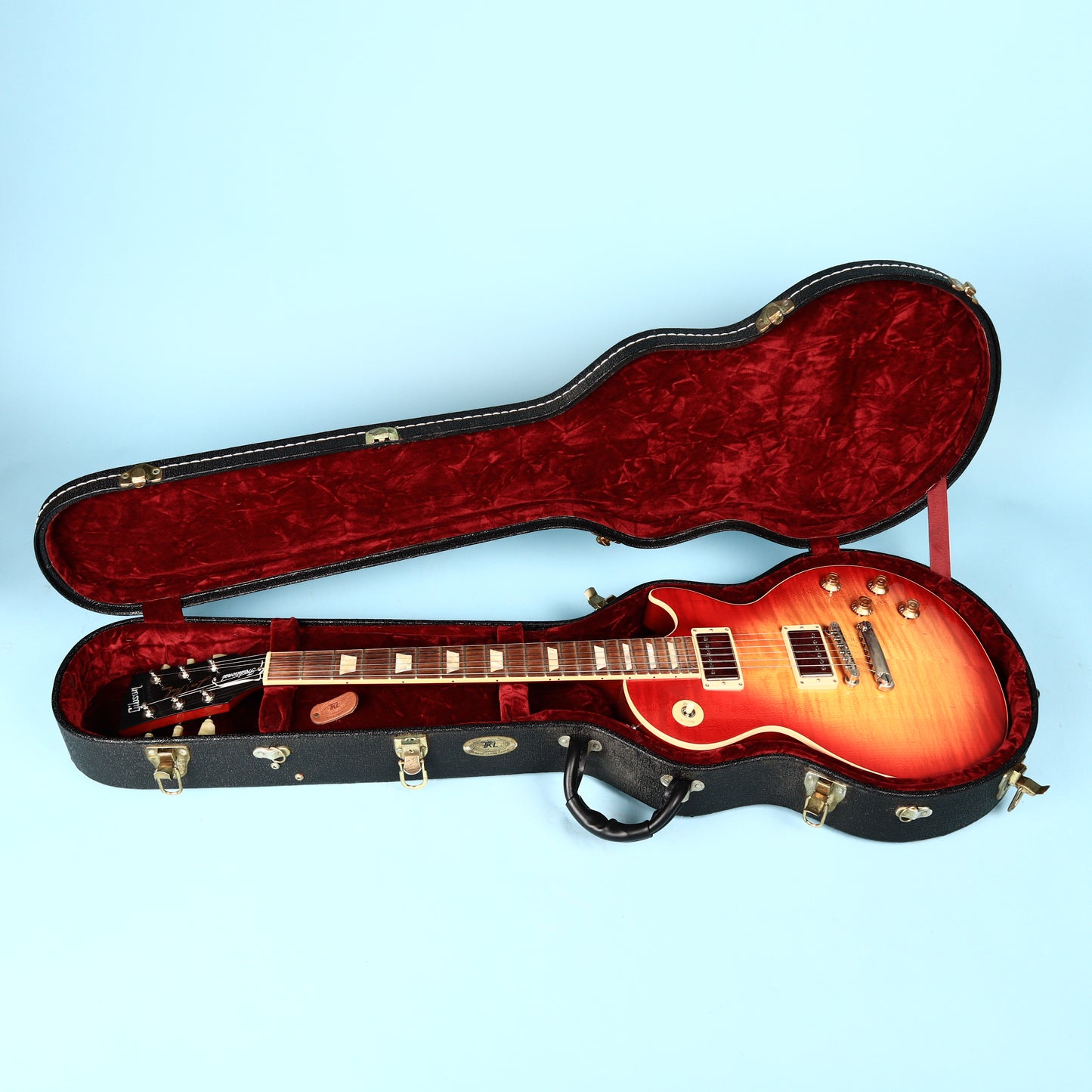TKL Les Paul Hardshell Case Black Exterior Red Plush Interior Canada