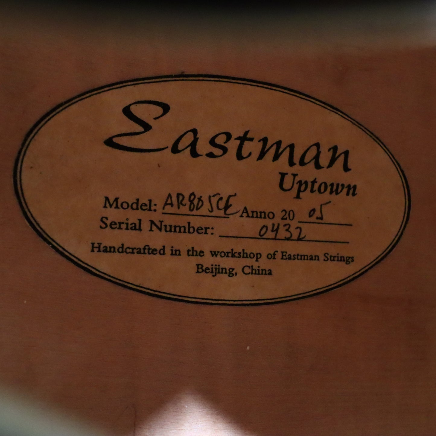 2005 Eastman AR805CE Classic Archtop Guitar