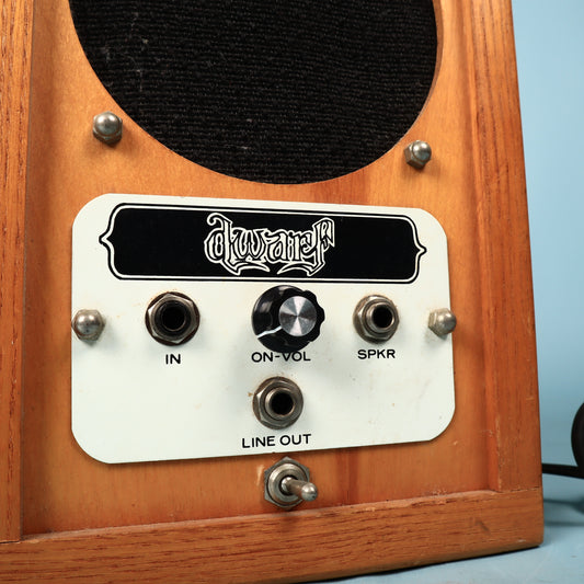1974 Dwarf Portable Guitar Amp Vintage Solid Oak AC & Battery Powered Amplifier
