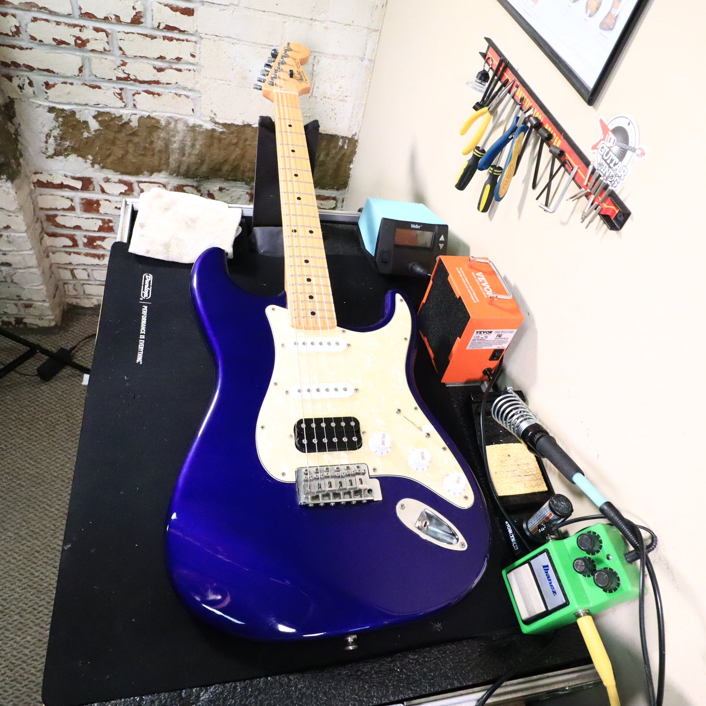 2000 Fender Stratocaster Mexico HSS Fat Strat Midnight Blue Purple