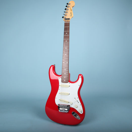 1987 MIJ Squier Ferrari Red Contemporary Stratocaster System 1 Electric Guitar