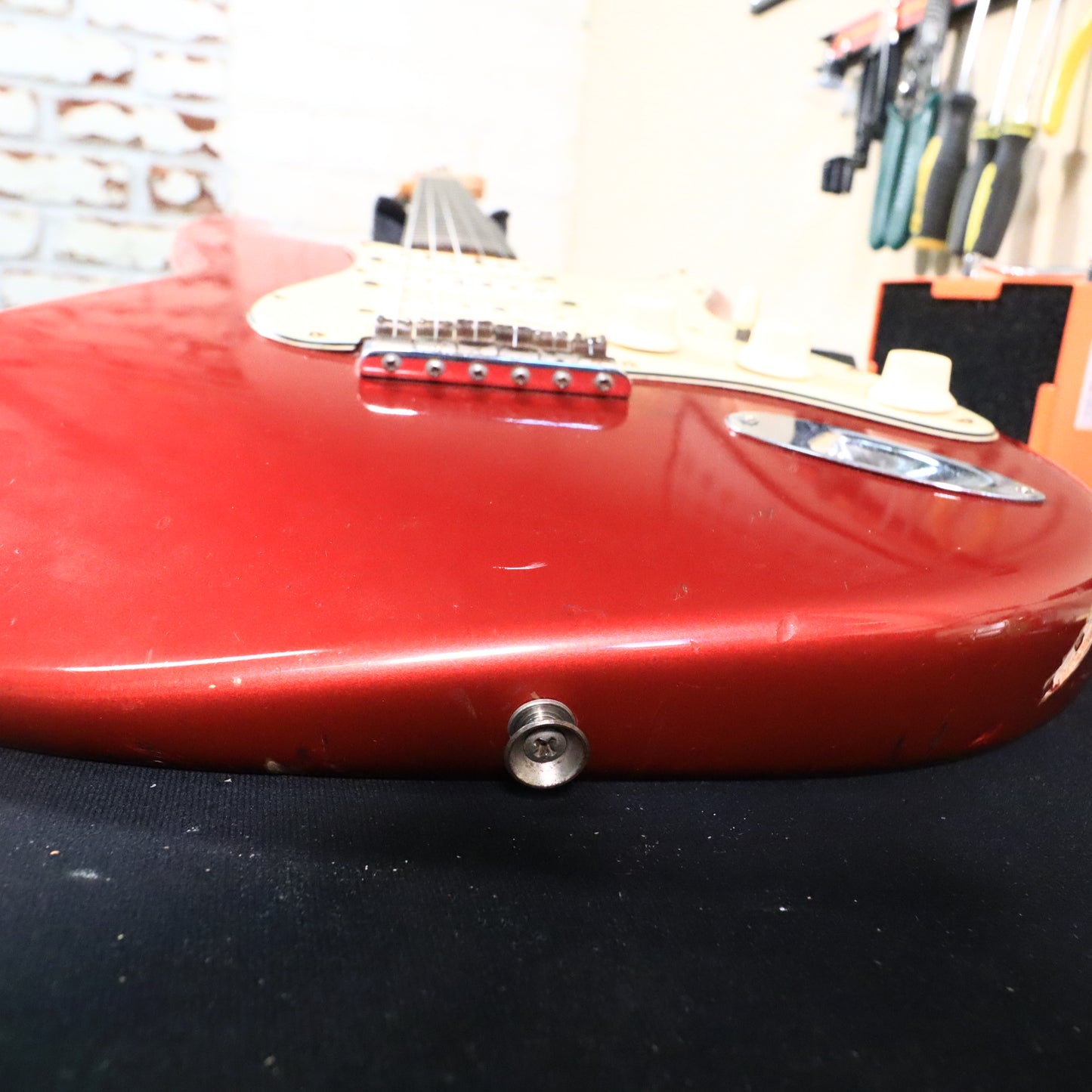 1963 Fender Stratocaster Hardtail Refin Red Electric Guitar w/ Original Case