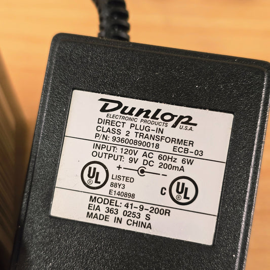 Dunlop ECB-03 Cry Baby 9V DC Regulated AC Power Supply Adapter