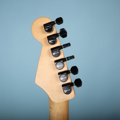 Rear view of headstock and tuners