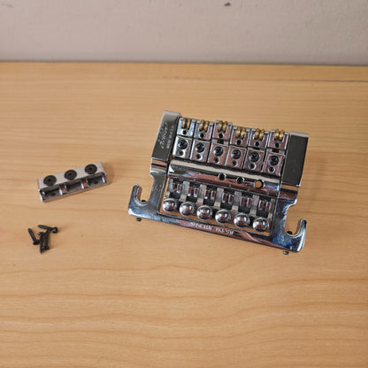 Kahler USA Flat Mount Tremolo 2200 Bridge Chrome with Locking Nut