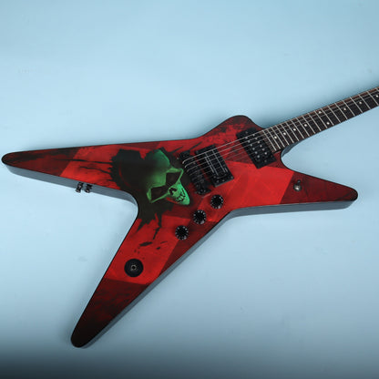 2004 Washburn Dimebag Darrell Dime 36 G17 Electric Guitar Red Alien Skull