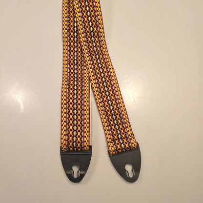 Vintage1970's 80's Woven Pattern Guitar Strap Made In USA