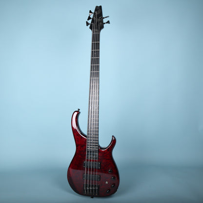 1996 Modulus Quantum 5 Q5 5-String Bass - Carbon Fiber Neck - Red Quilt