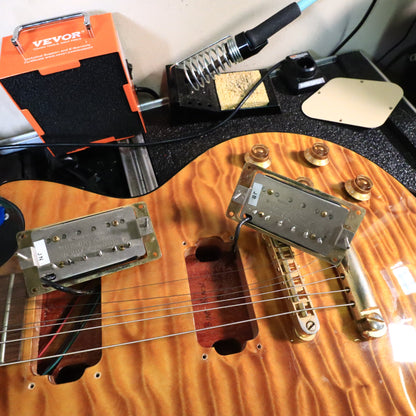 Warmoth Amber Quilt Maple Top Hombre LP-Style Electric Guitar
