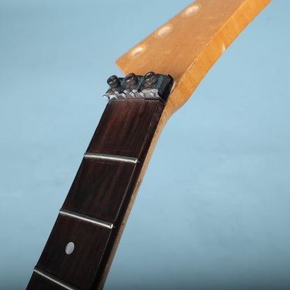 1980's Warmoth Birdseye Maple Explorer Guitar Neck Rosewood Floyd Rose Prep