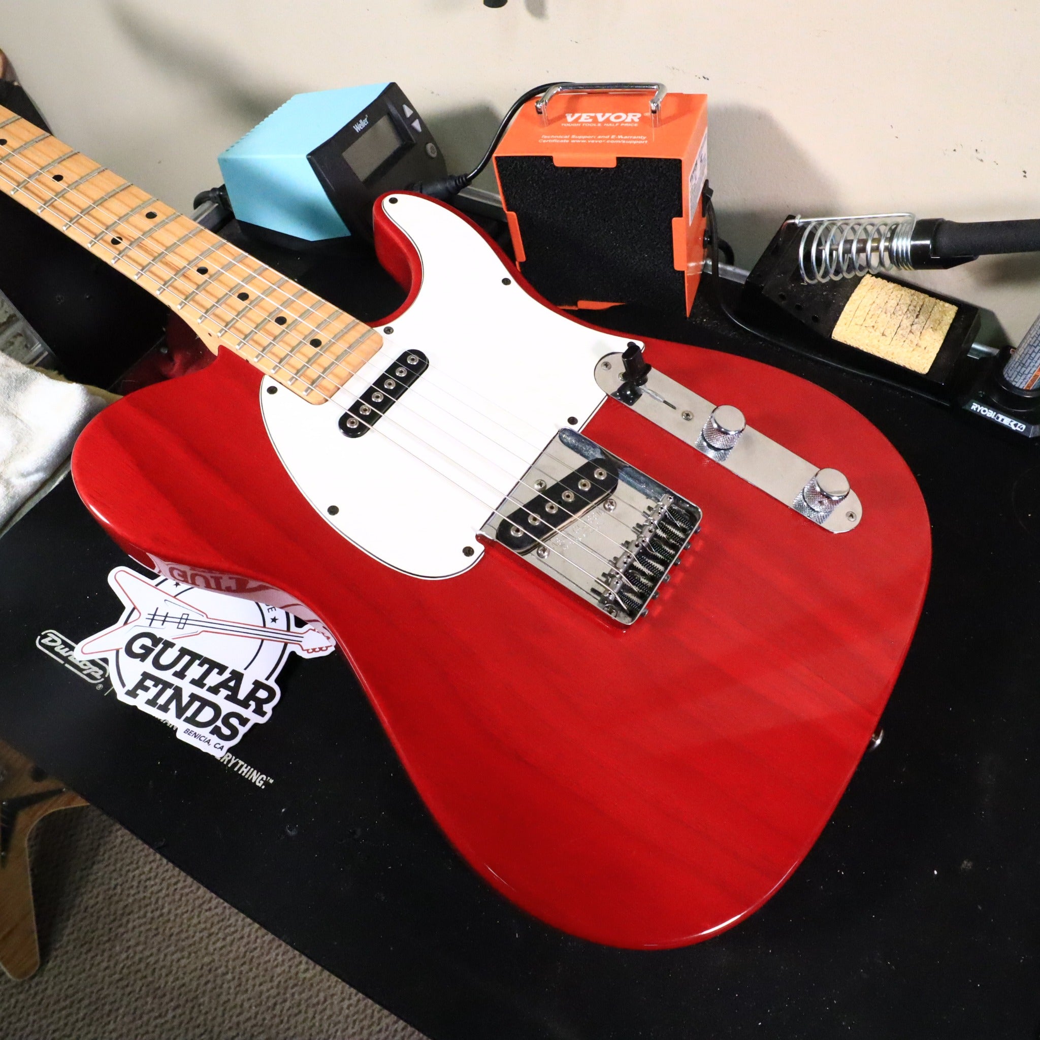 1992 G&L USA ASAT Classic Electric Guitar Transparent Red