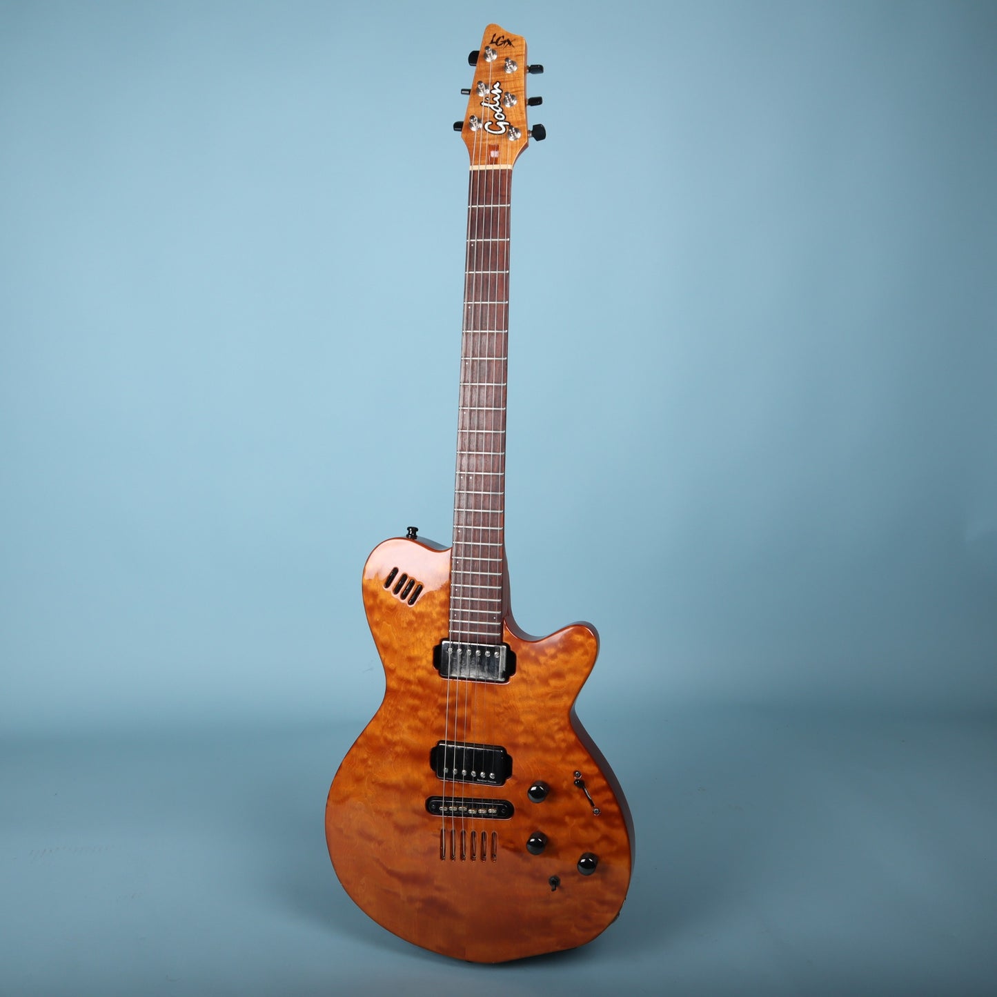 Godin LGX Trans Amber Quilt Made in Canada Electric Guitar