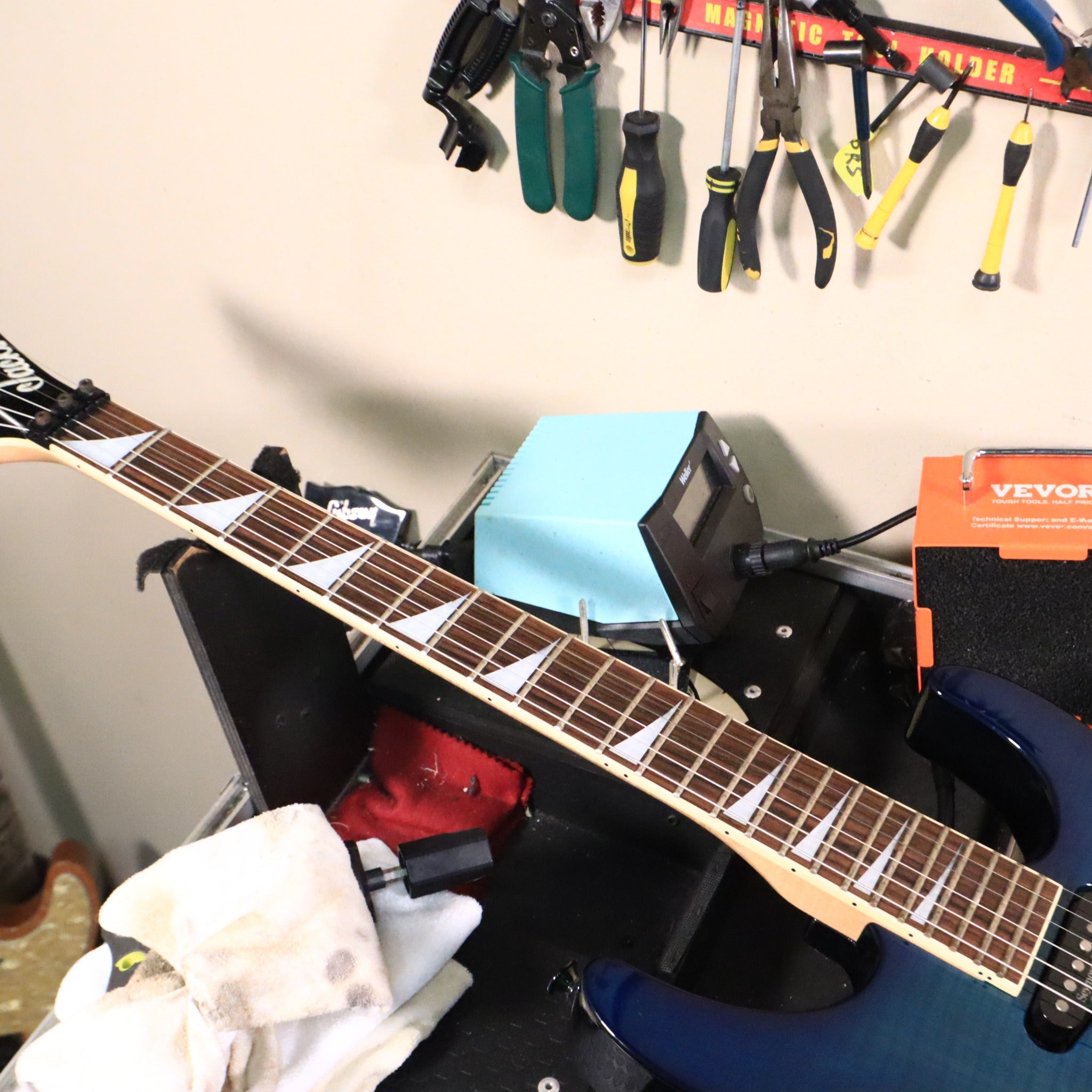 Jackson DK2 Dinky Transparent Blue Burst Seymour Duncan Floyd Rose