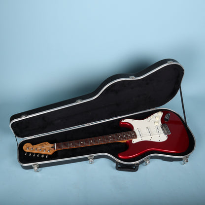 1990's Fender USA Red Logo Label MOLDED HARDSHELL CASE Stratocaster Telecaster