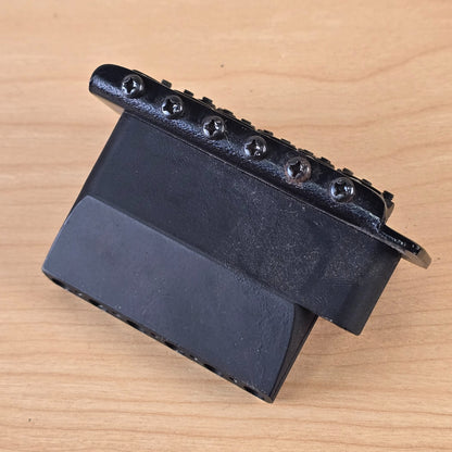 Puente de trémolo para guitarra eléctrica de 6 selletas, hecho en Japón - Negro
